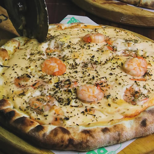Mini Pizza Camarão 20cm