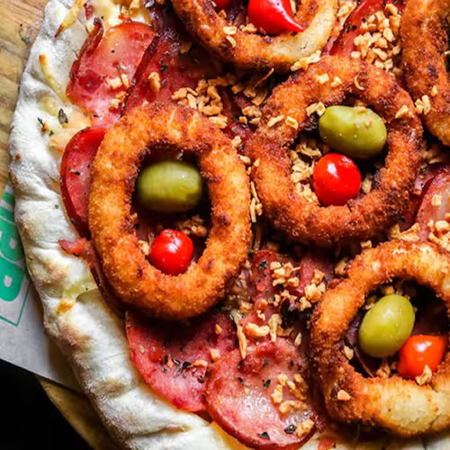 Mini Pizza Calabresa Onion Rings 20cm